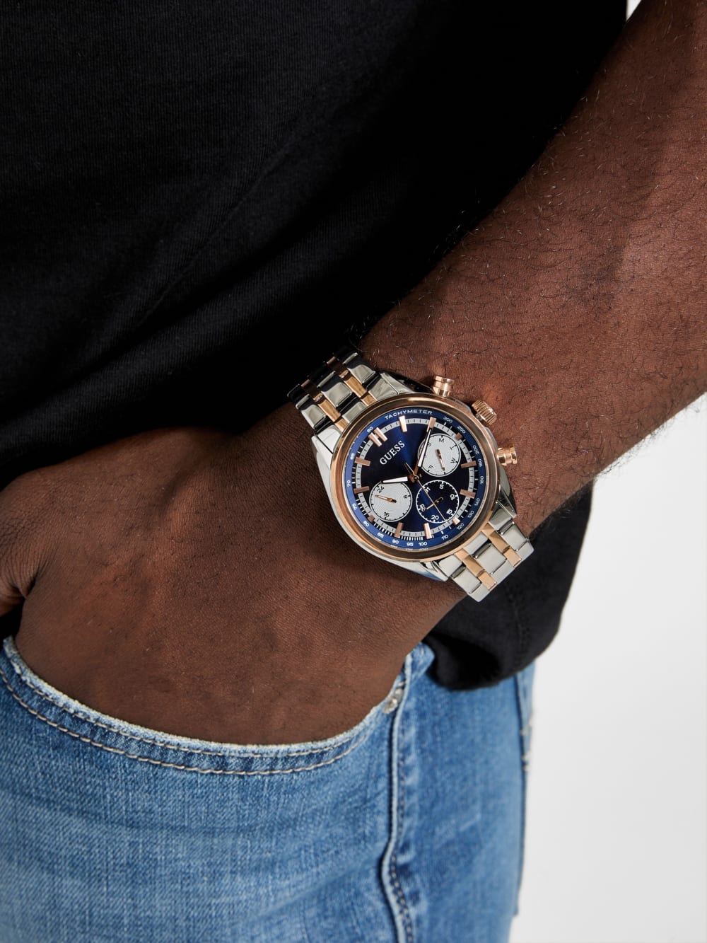 Two-Tone Multifunction Watch - Guess