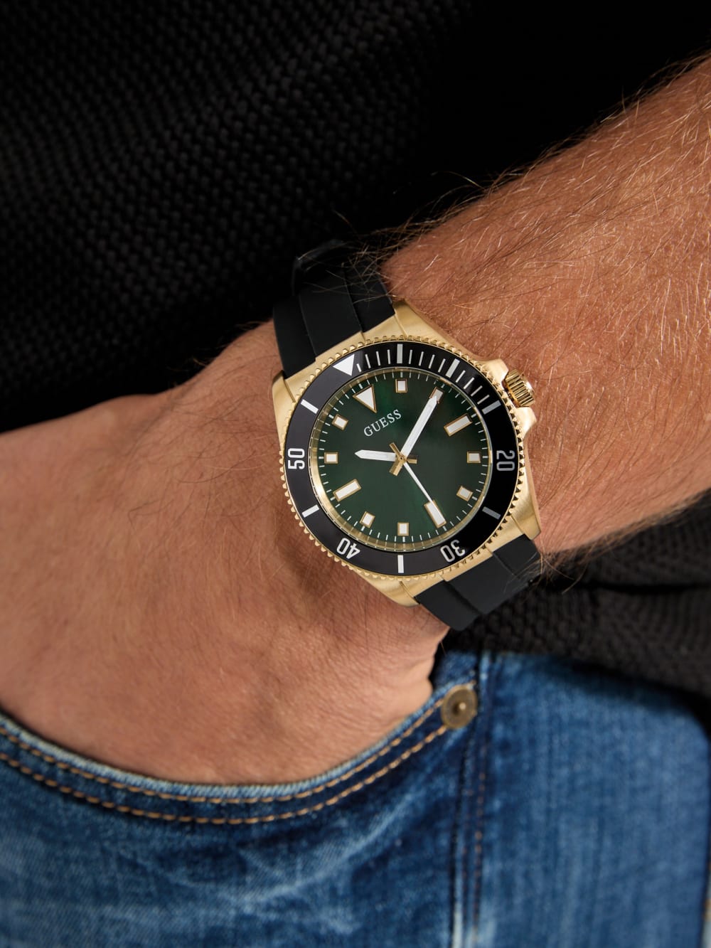 Two-Tone Silicone Watch - Guess