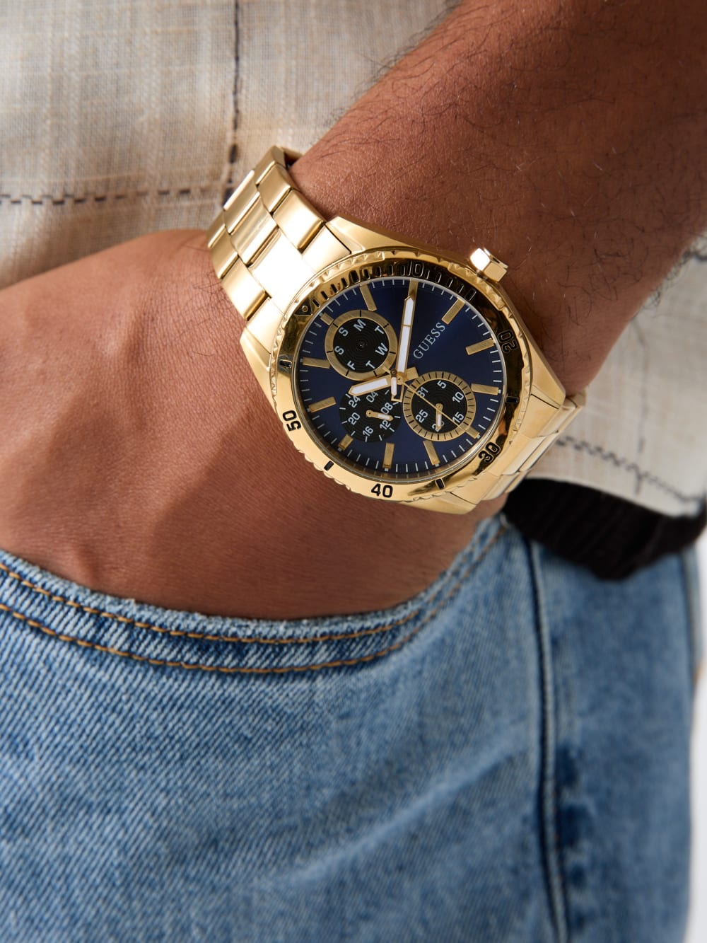 Stainless steel multi-function watch - Guess