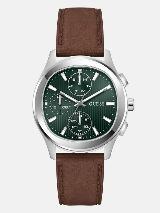 Genuine leather multi-fuction watch 40 mm - Guess