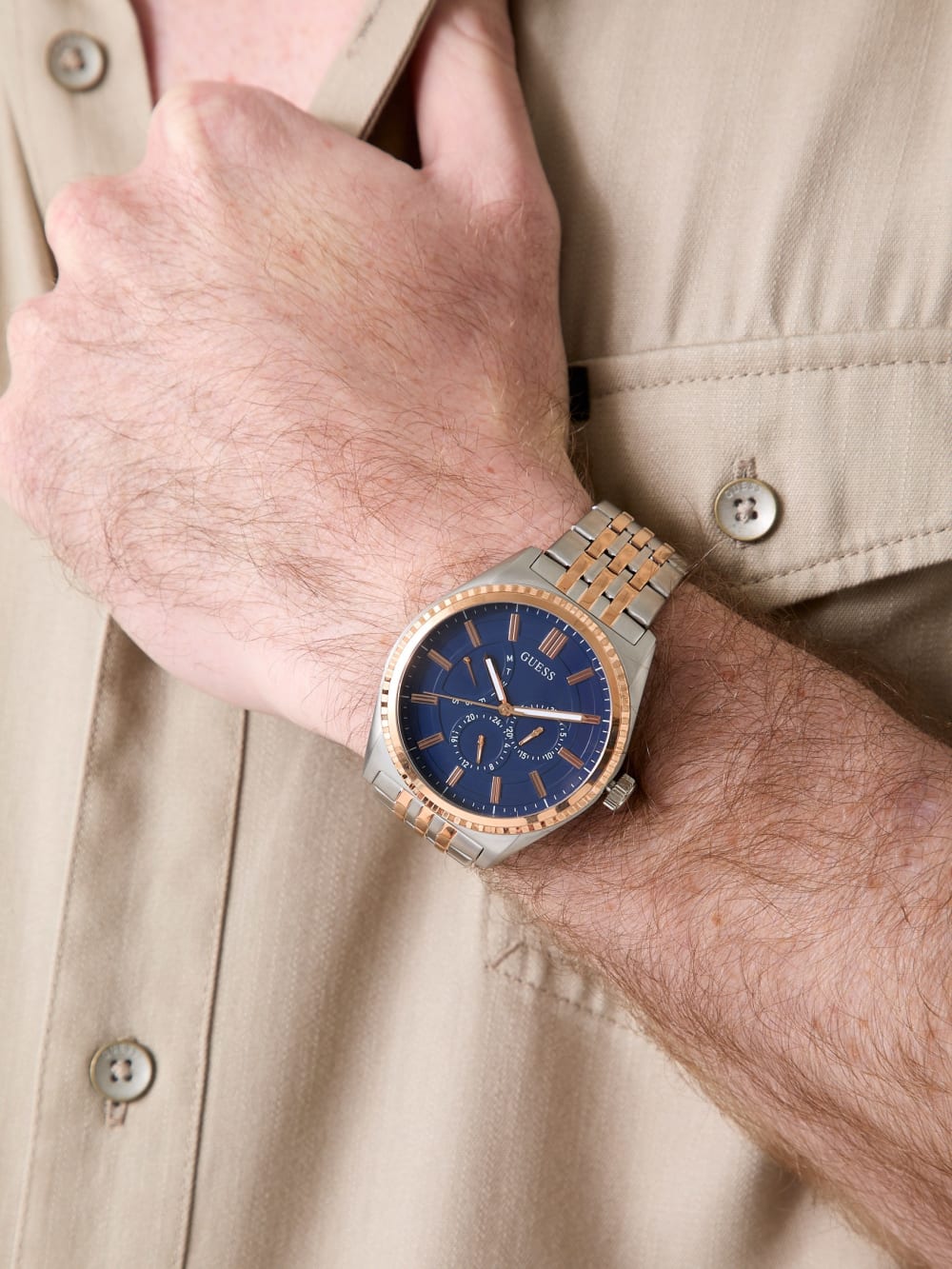 Stainless Steel multi-fuction watch 43.5 mm - Guess