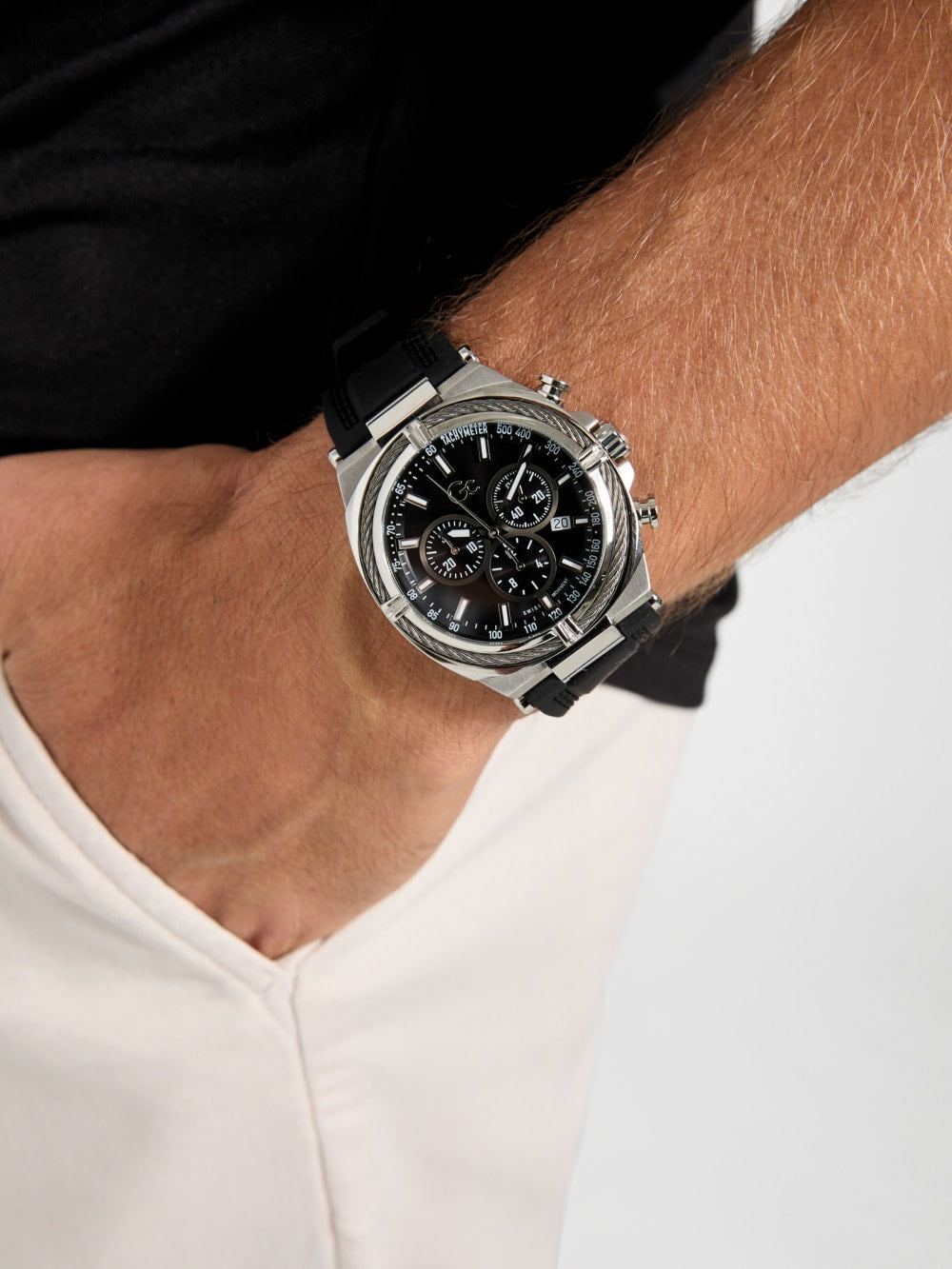 Gc Two-Tone Chronograph Watch - Guess