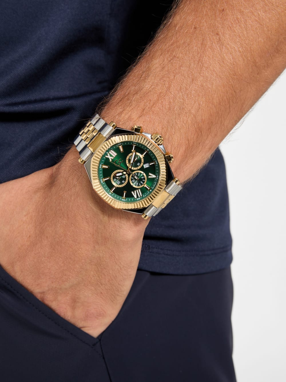Gc Two-Tone Chronograph Watch - Guess