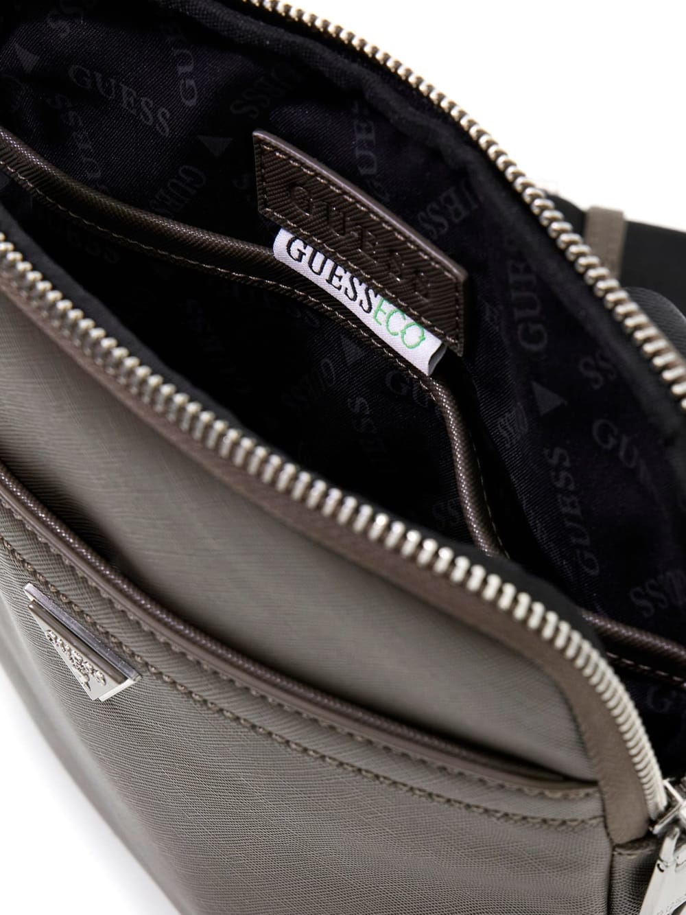 Eco Saffiano Flat Crossbody - Guess