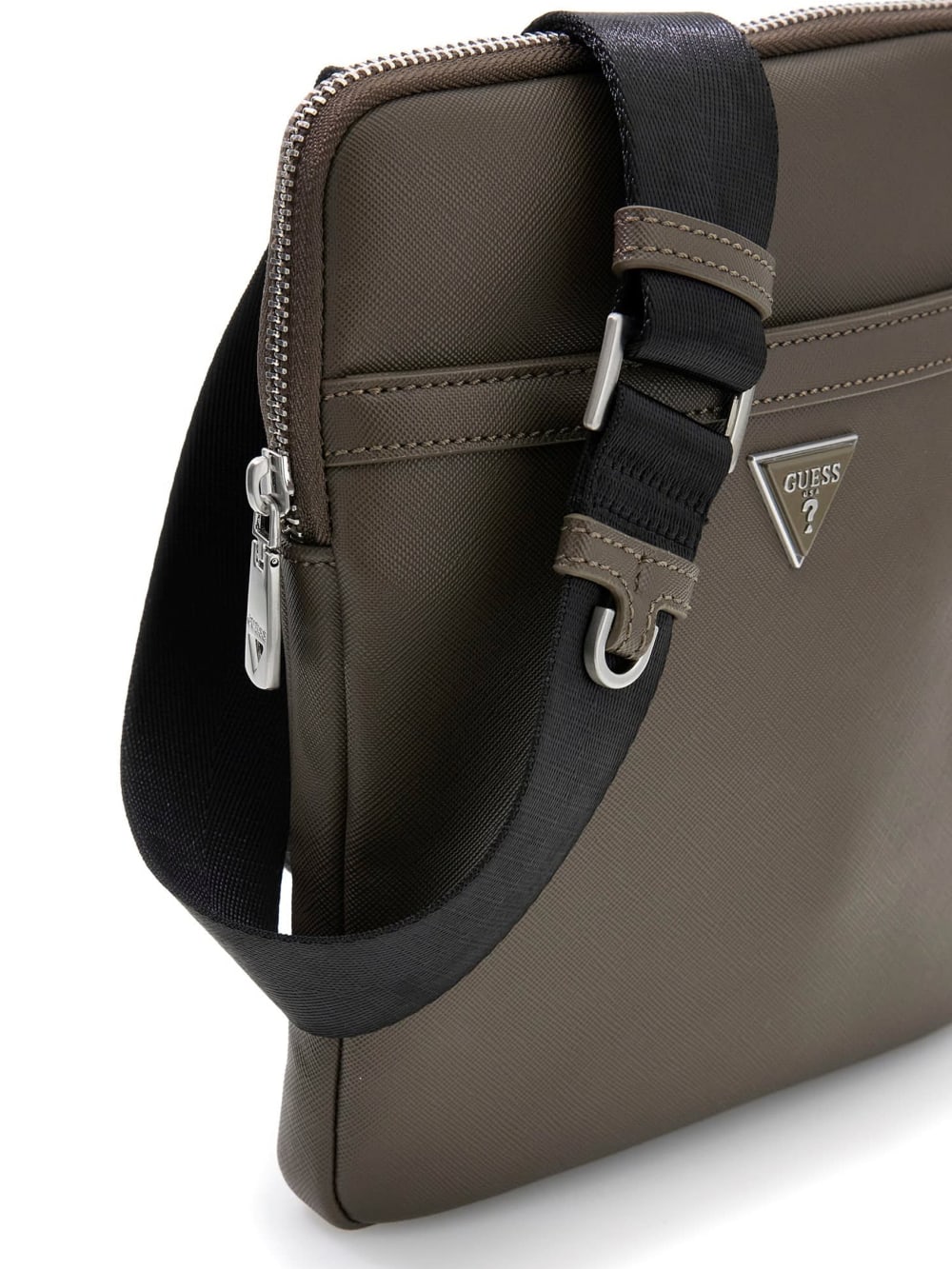 Eco Saffiano Flat Crossbody - Guess