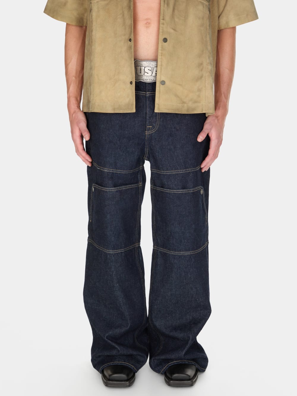 rinsed denim utility pant - Guess