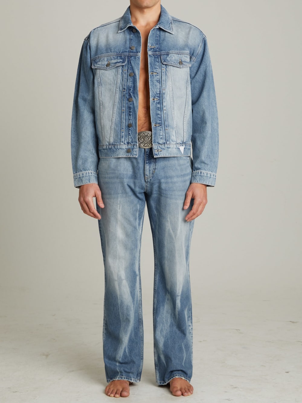 Vintage Denim Straight Jeans - Guess