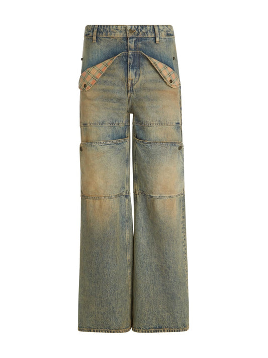 washed denim utility pant - Guess