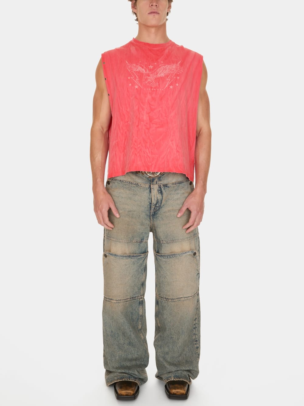 washed denim utility pant - Guess