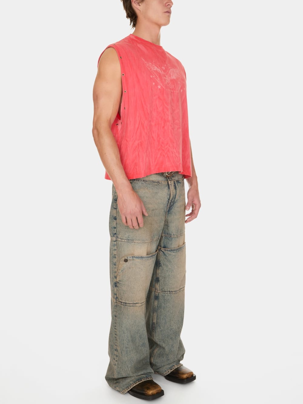 washed denim utility pant - Guess