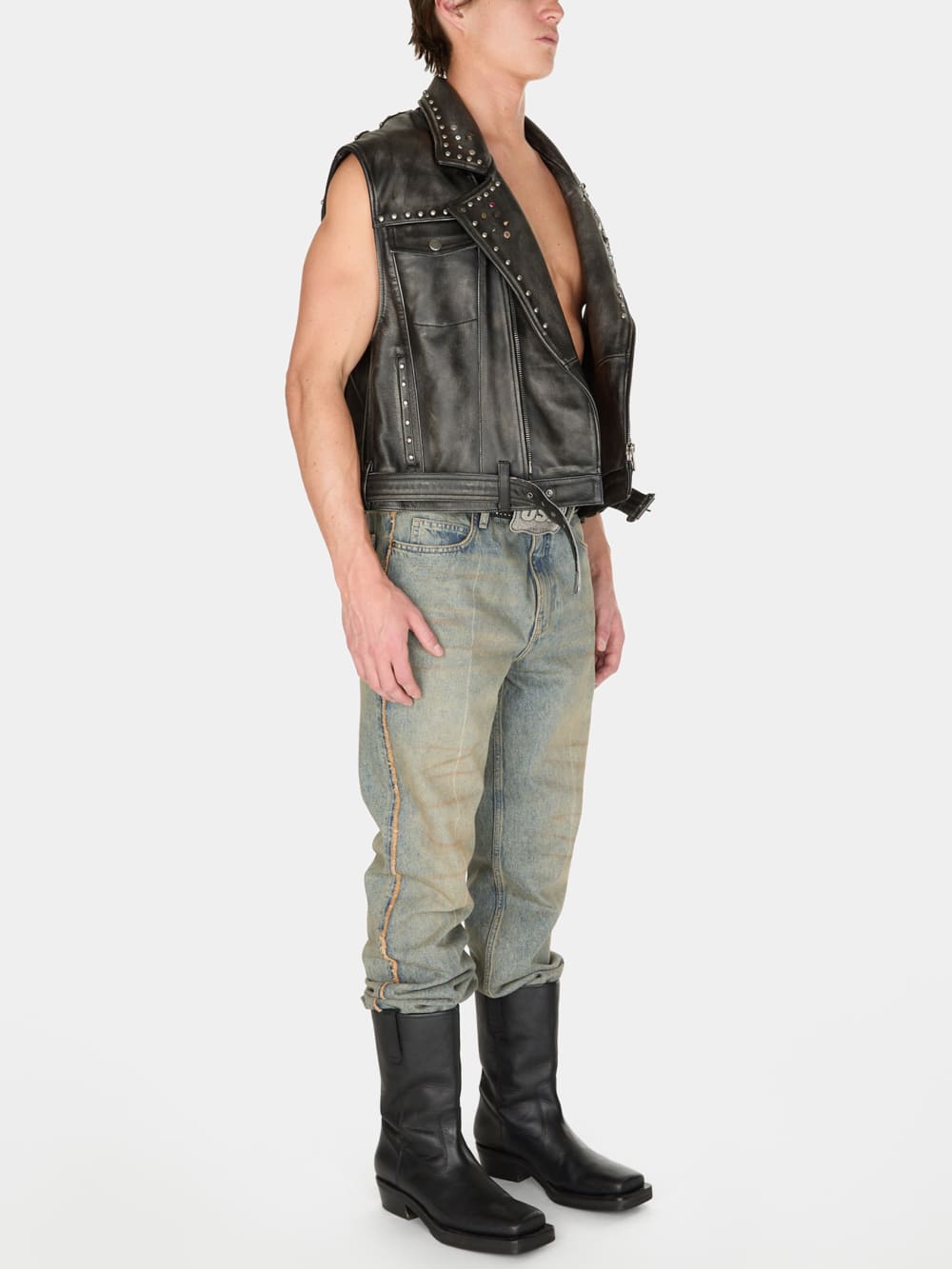 washed denim flare pant - Guess