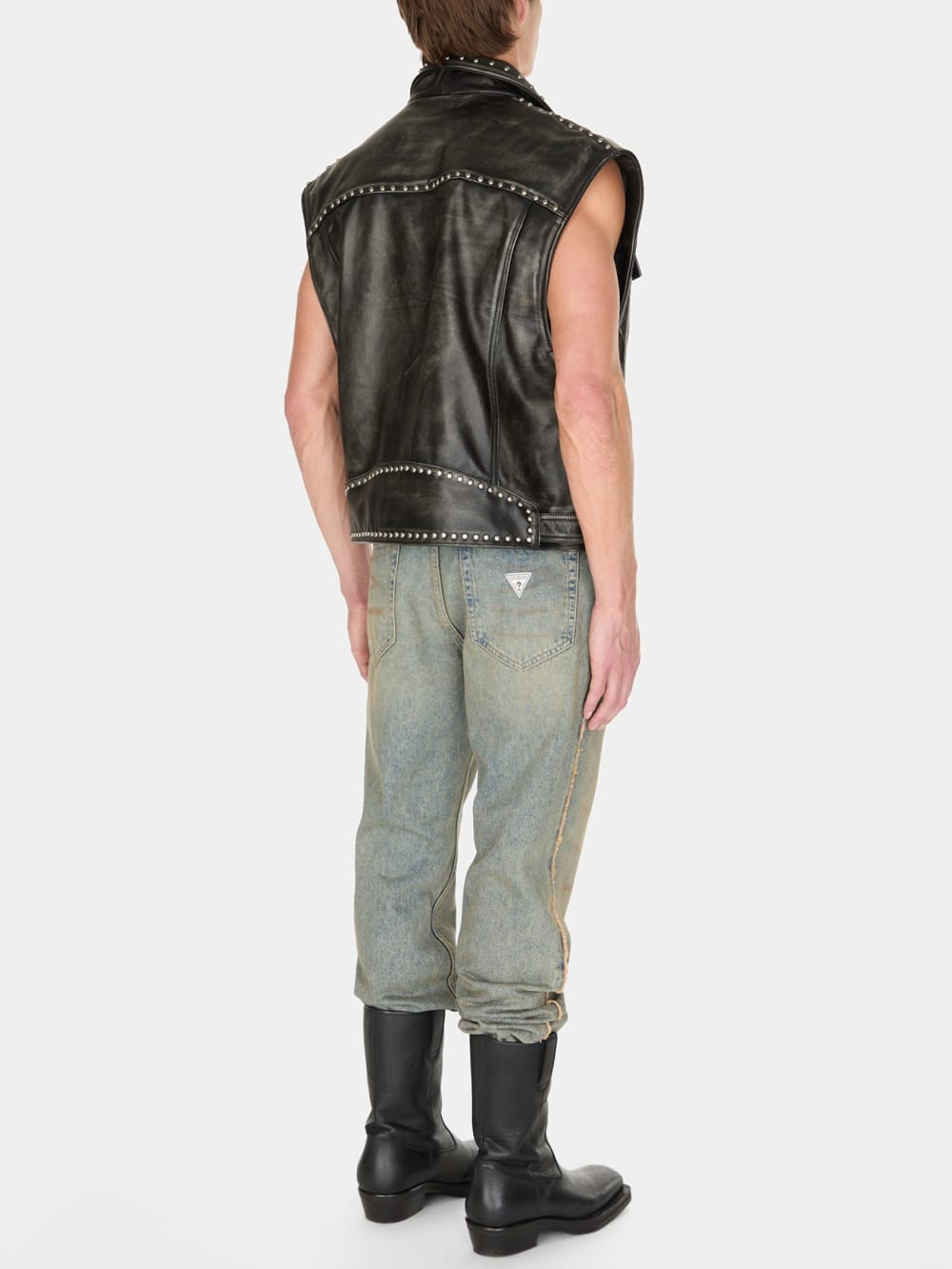 washed denim flare pant - Guess