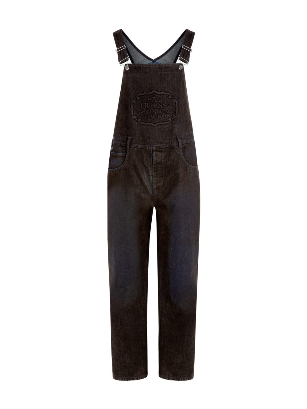 flocked denim overalls - Guess