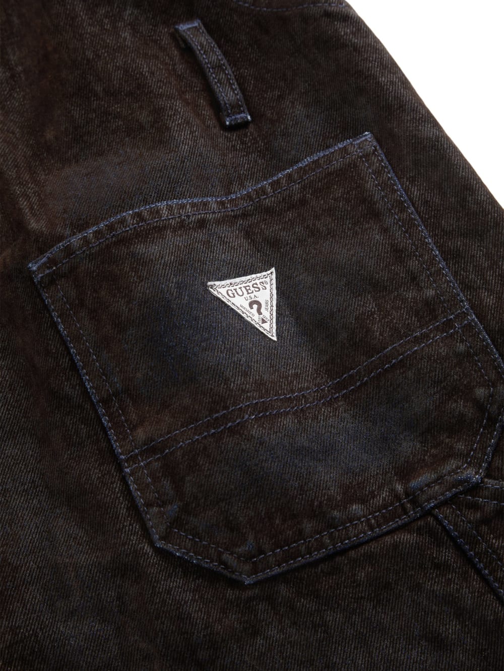 flocked denim overalls - Guess