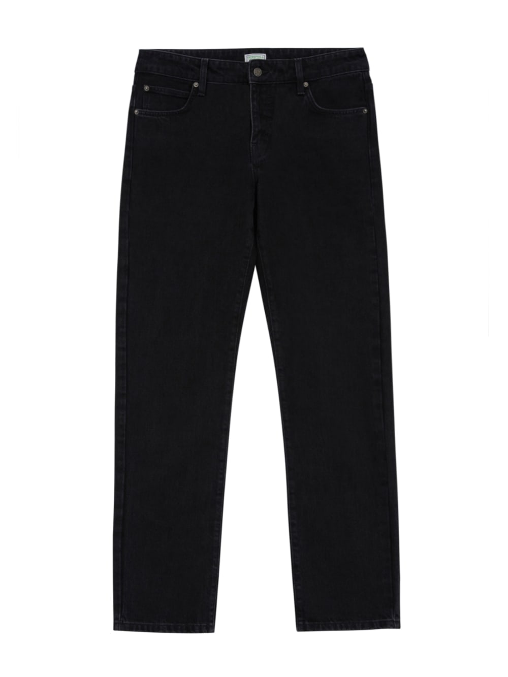 Washed Black Straight Denim Pants - Guess