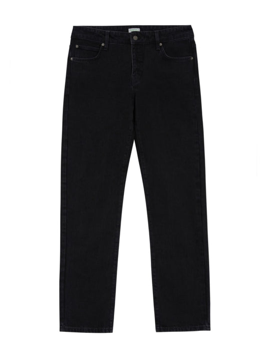 Washed Black Straight Denim Pants - Guess