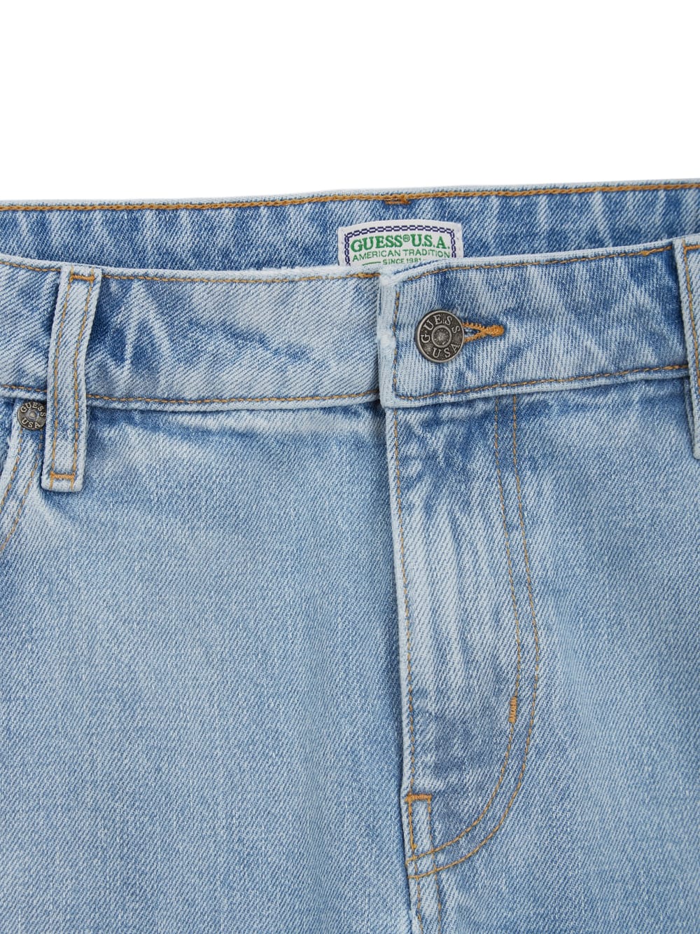 Straight Indigo Denim Pants - Guess