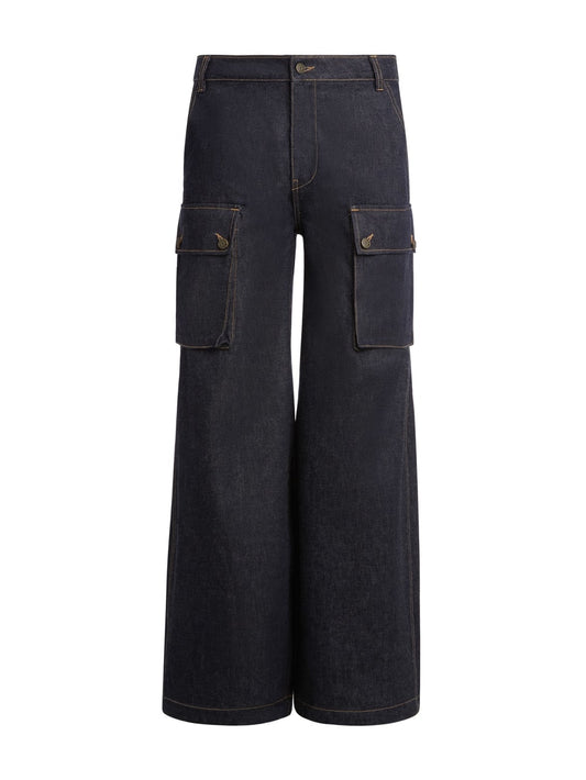 raw denim combat pants - Guess