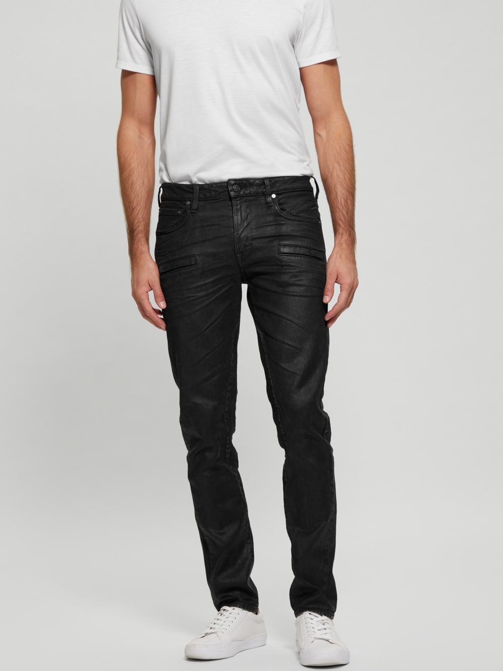 Finnley Coated Slim-Fit Tapered Jeans - Guess