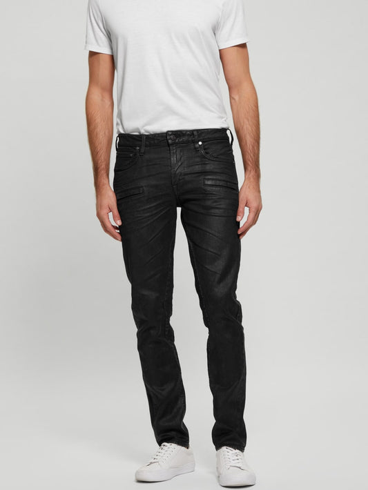 Finnley Coated Slim-Fit Tapered Jeans - Guess