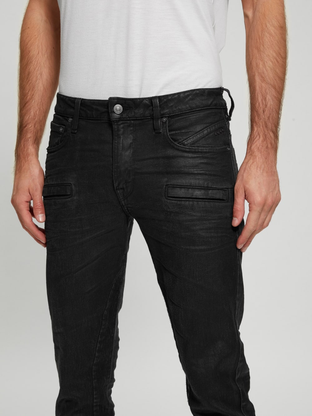 Finnley Coated Slim-Fit Tapered Jeans - Guess