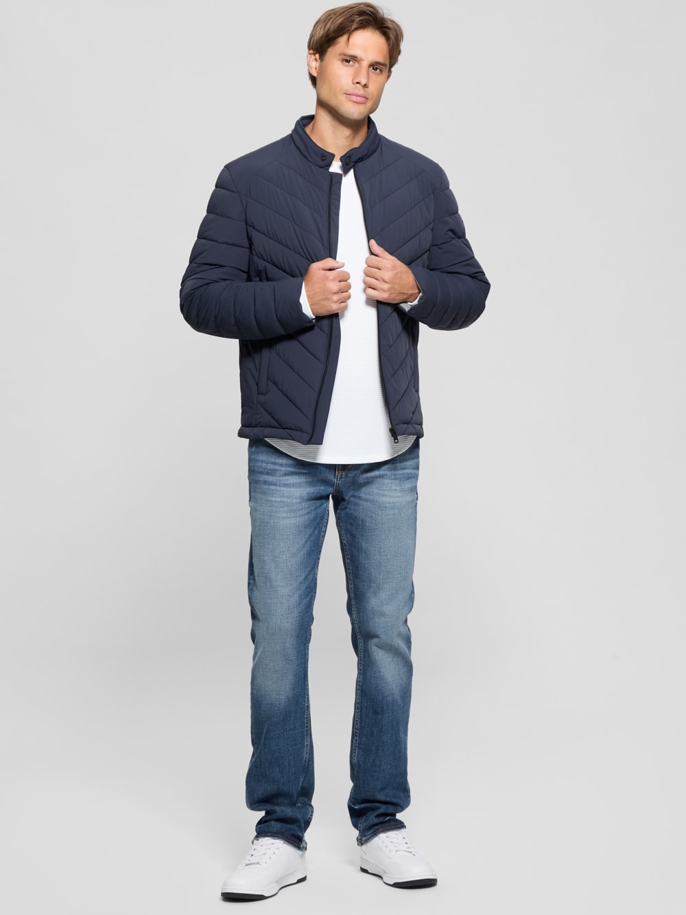 Eco Stretch Nylon Padded Jacket - Guess