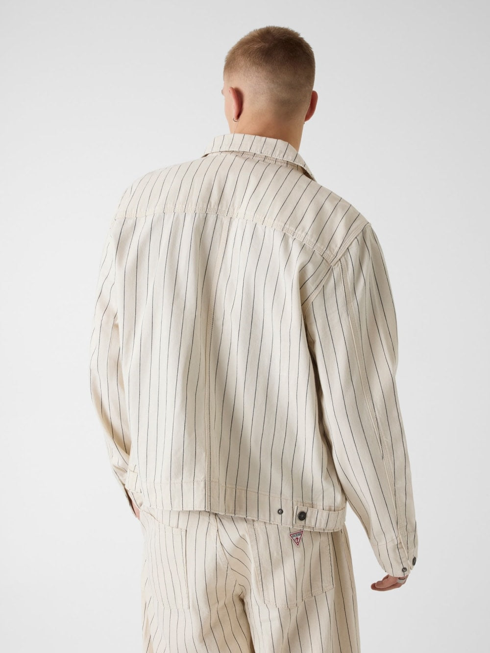 Striped denim jacket - Guess