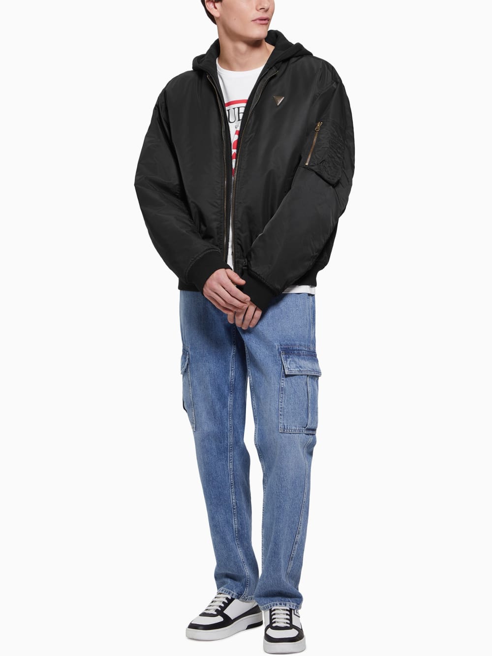 JOHN BOMBER HOODED J - Guess