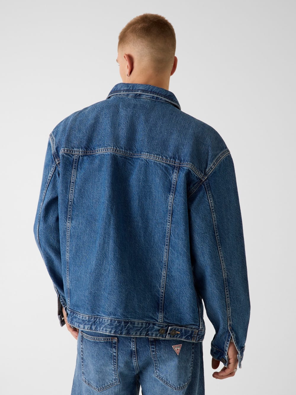Oversized Denim Trucker Jacket - Guess