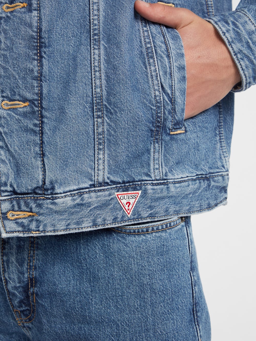 Oversized Denim Trucker Jacket - Guess