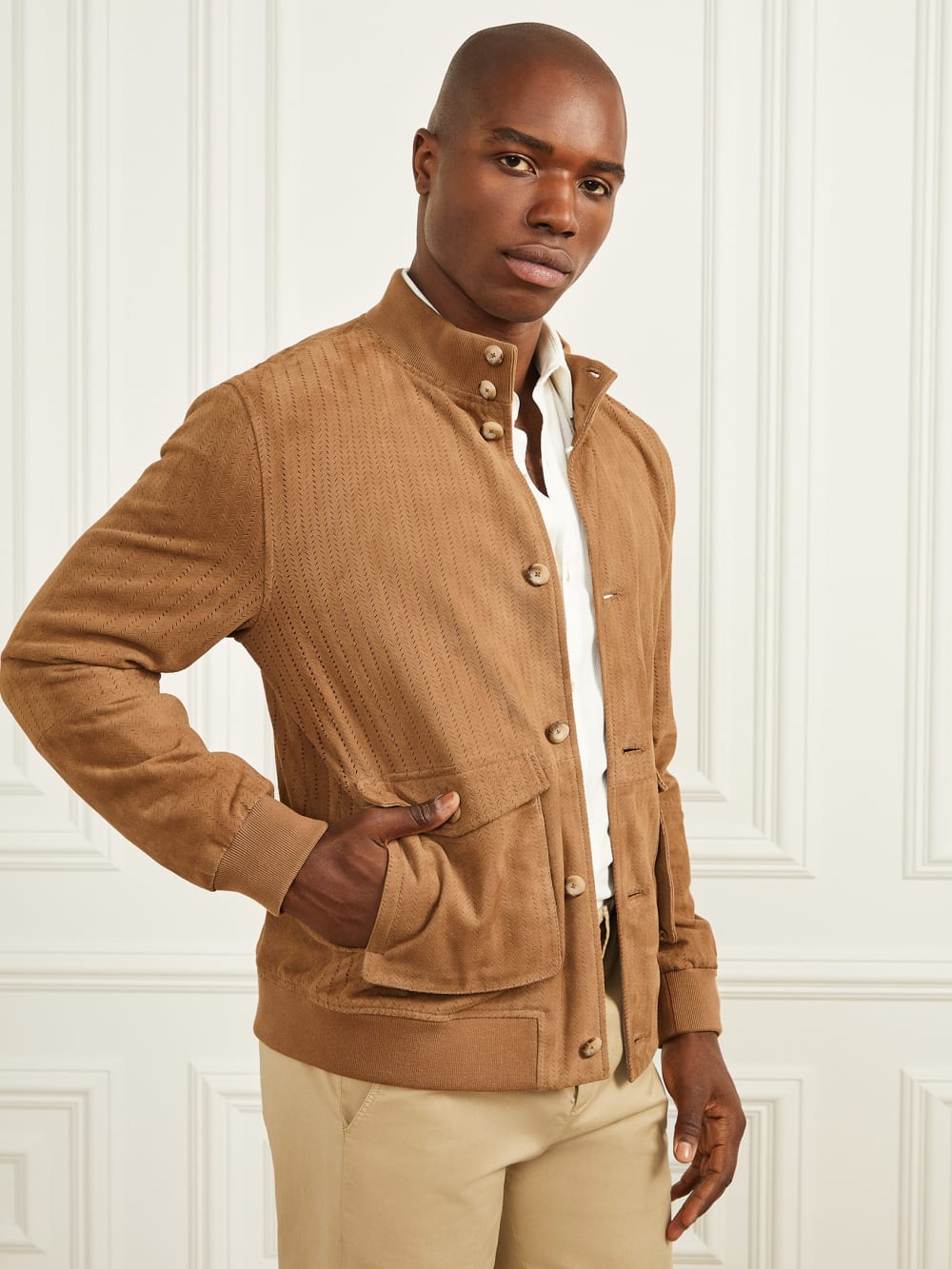 Suede Flight Jacket - Guess