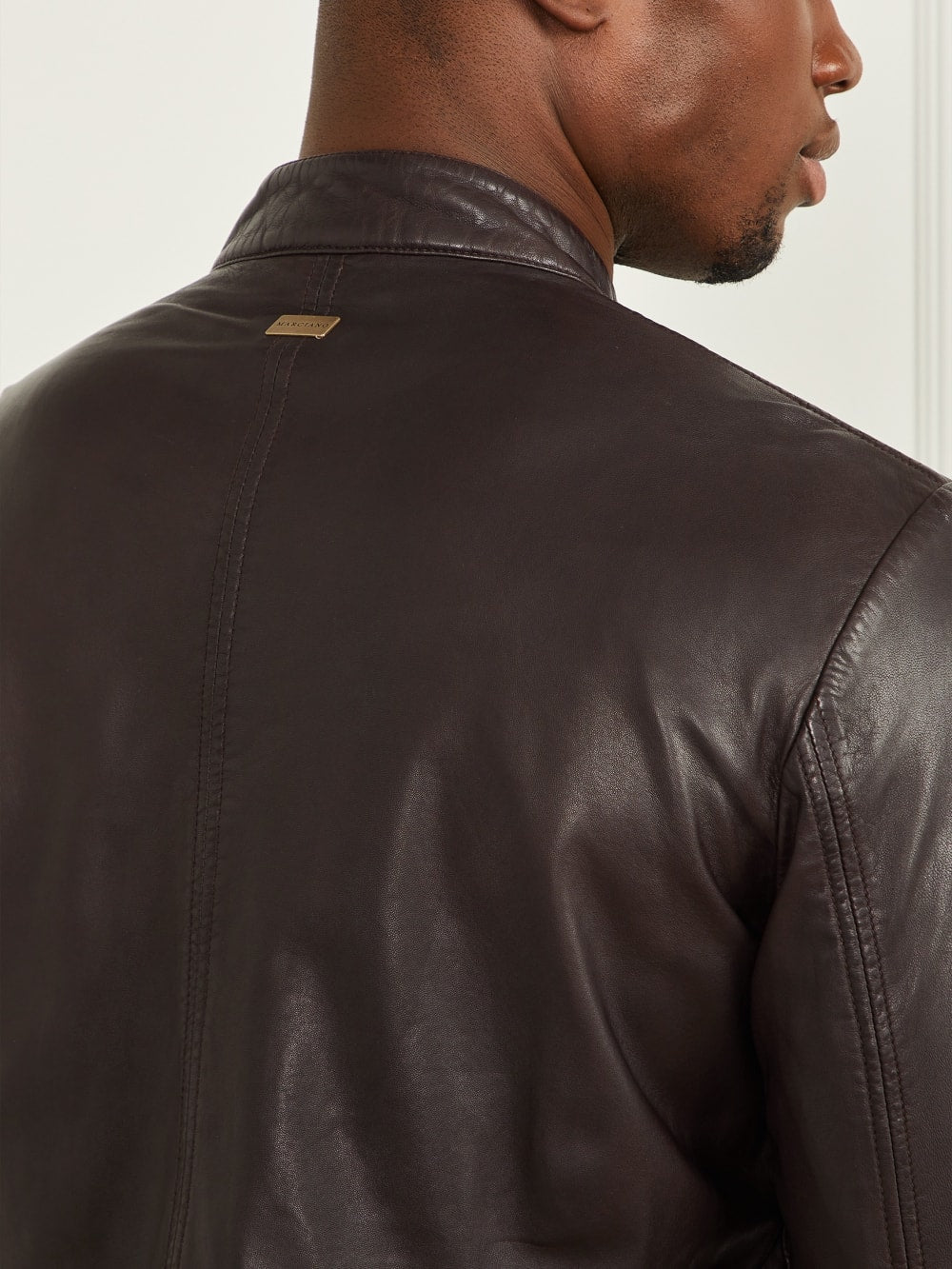 Genuine Leather Biker Jacket - Guess