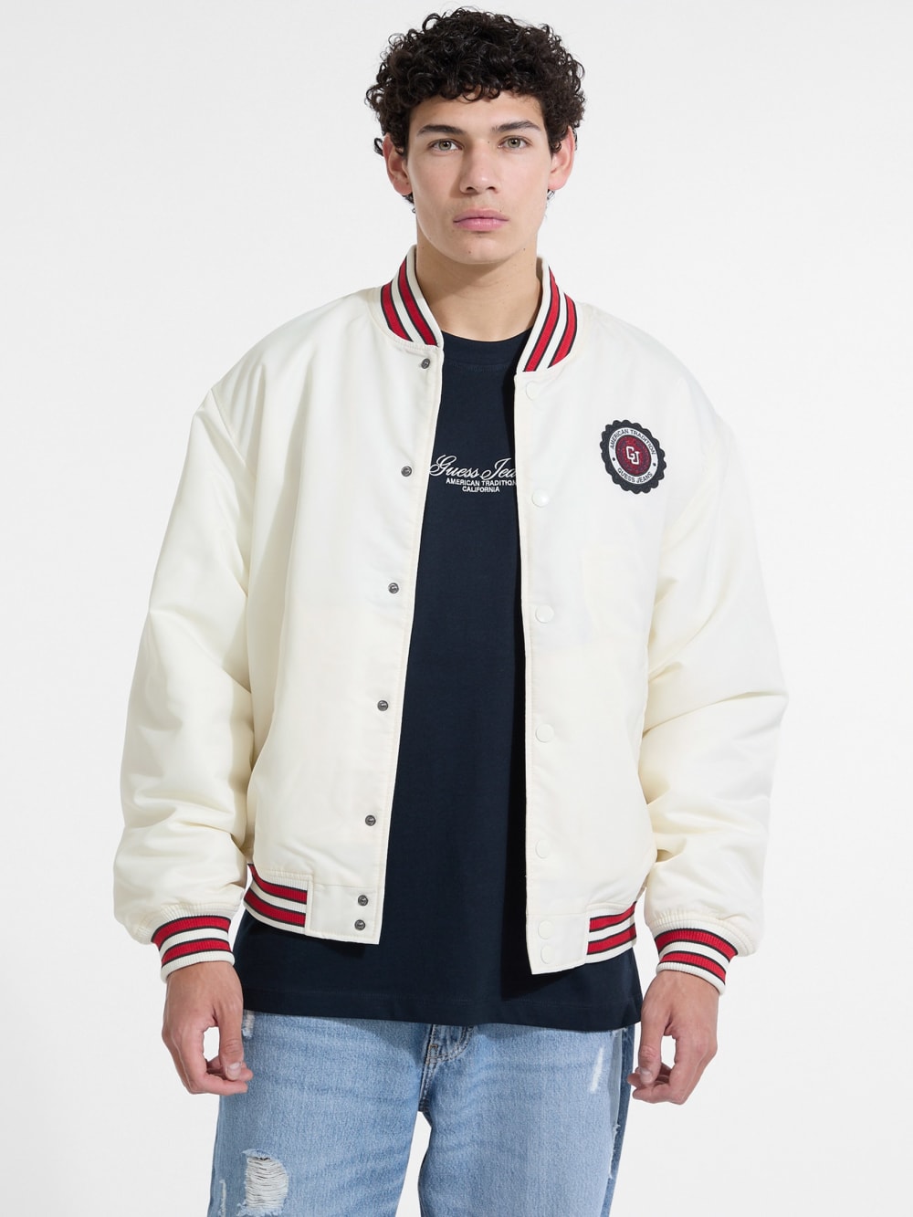 Embroidered Patch Varsity Jacket - Guess