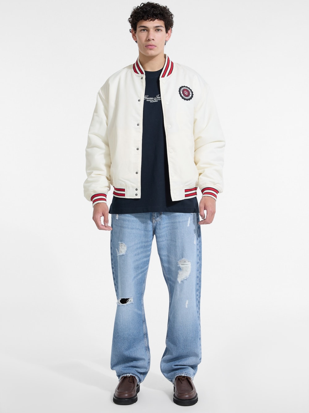Embroidered Patch Varsity Jacket - Guess