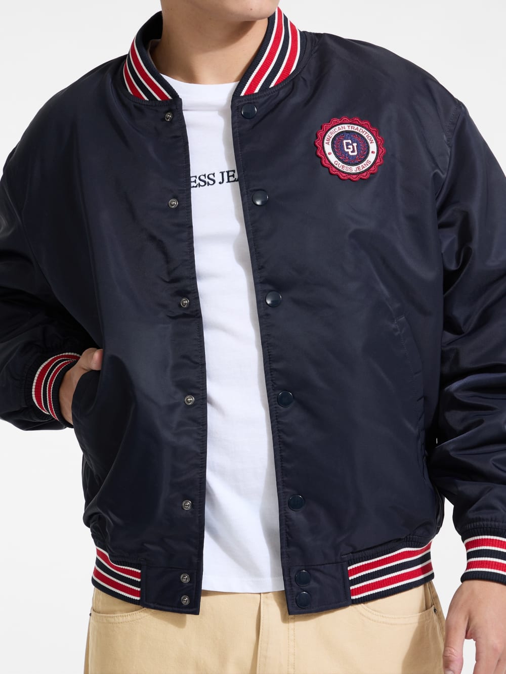 Embroidered Patch Varsity Jacket - Guess