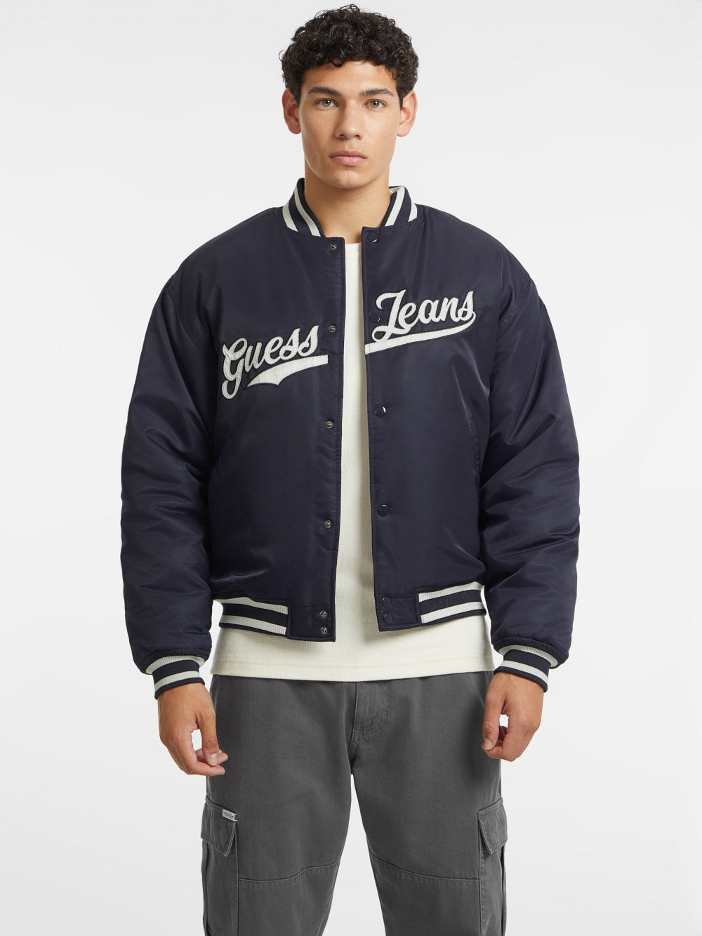 Script Patch Varsity Jacket - Guess