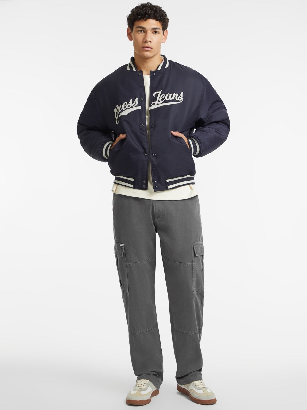 Script Patch Varsity Jacket - Guess