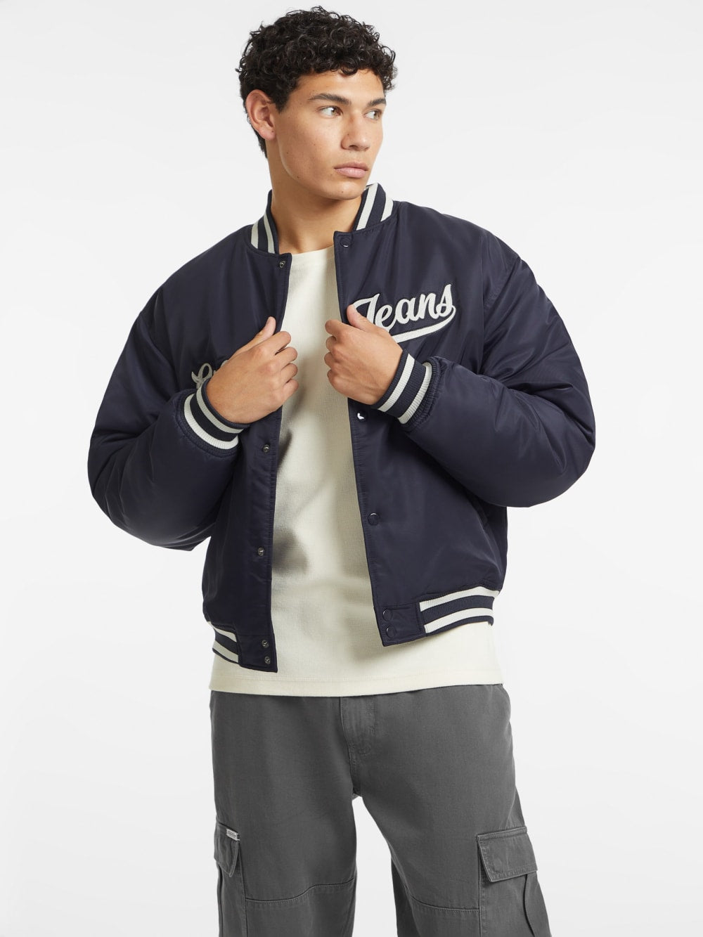 Script Patch Varsity Jacket - Guess