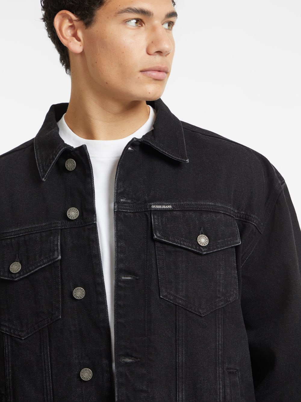 Oversized Denim Trucker Jacket - Guess