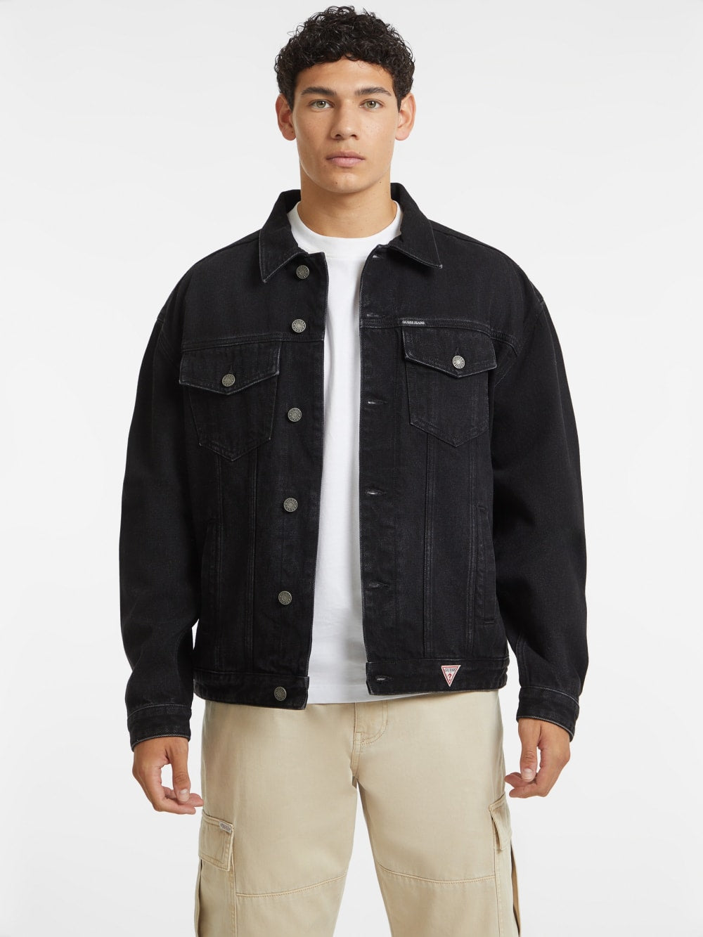 Oversized Denim Trucker Jacket - Guess
