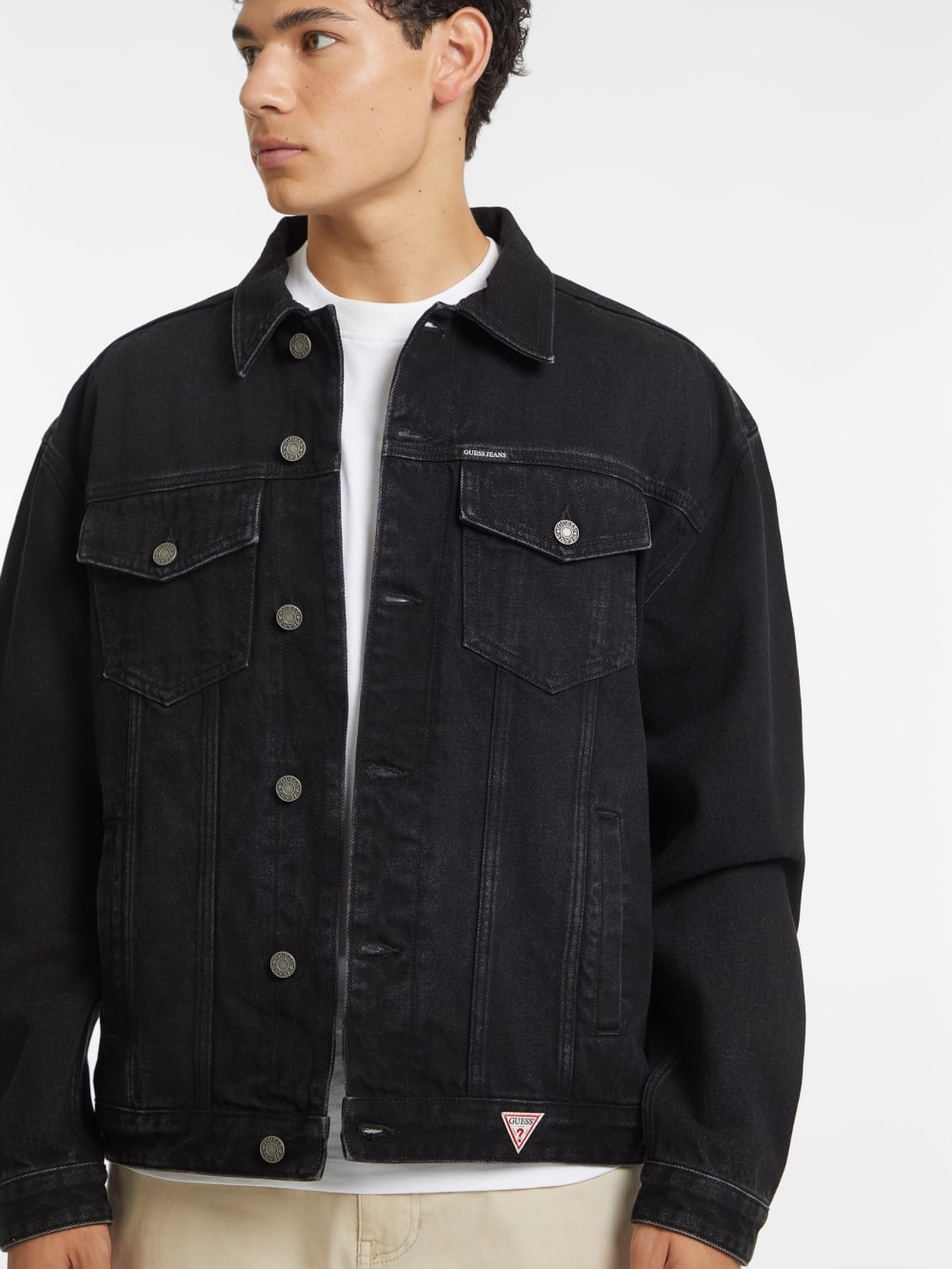 Oversized Denim Trucker Jacket - Guess