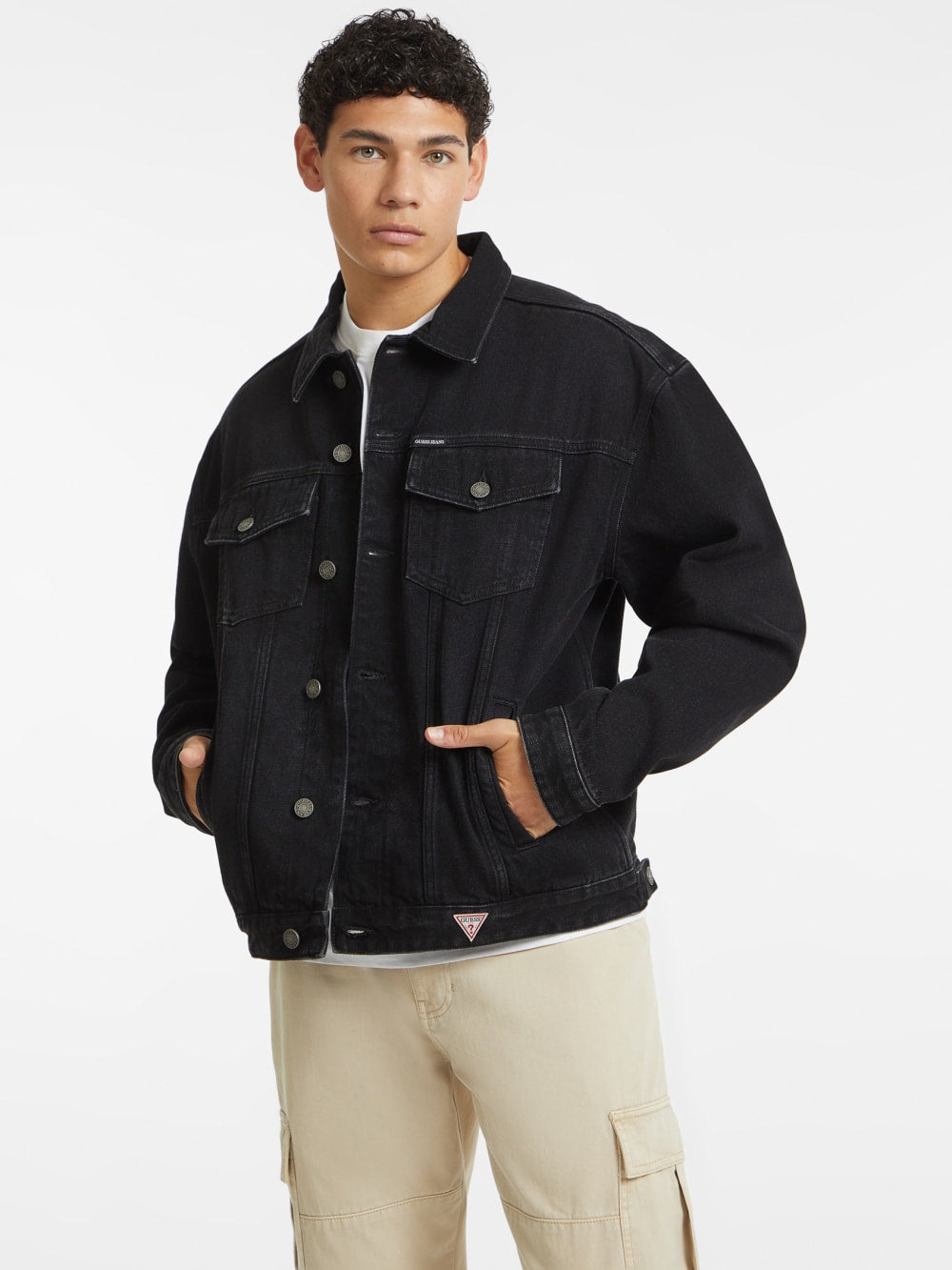 Oversized Denim Trucker Jacket - Guess