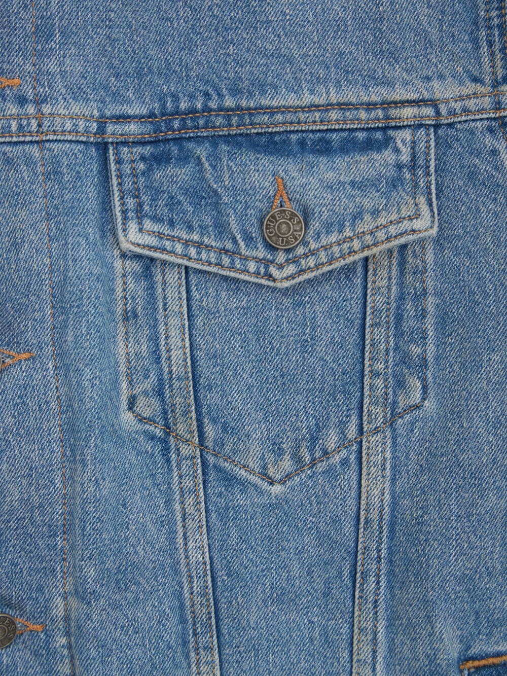 Blue Denim Sherpa Jacket - Guess