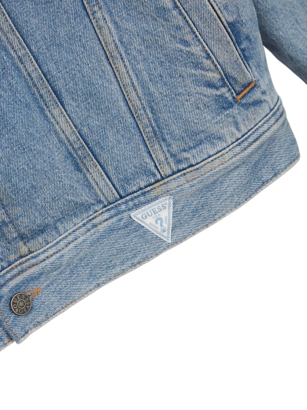 Blue Denim Sherpa Jacket - Guess