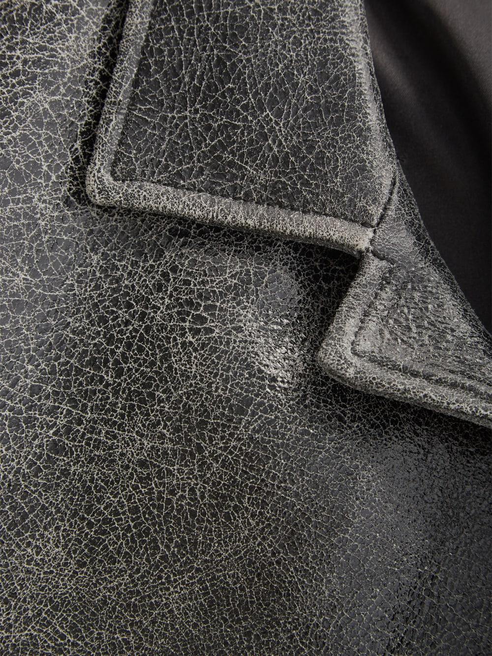crackle leather coat - Guess