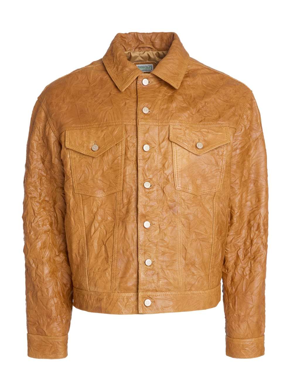 leather trucker jacket - Guess