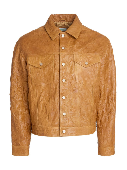 leather trucker jacket - Guess