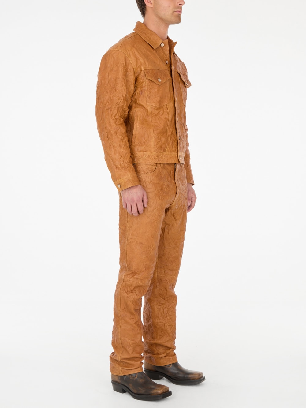 leather trucker jacket - Guess