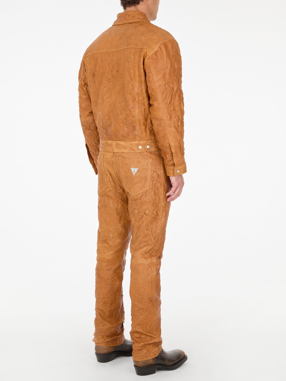 leather trucker jacket - Guess