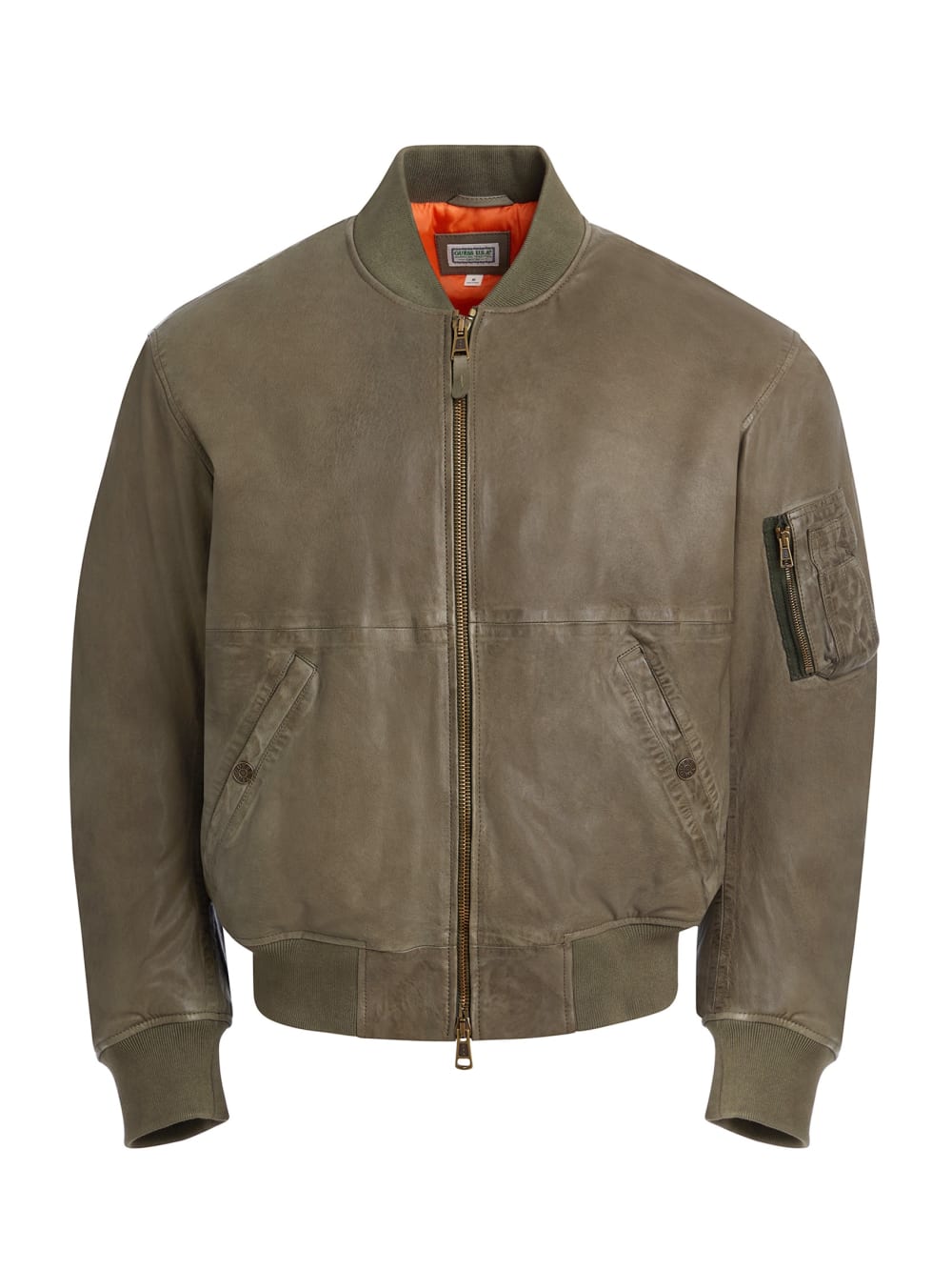 cropped leather flight jacket - Guess
